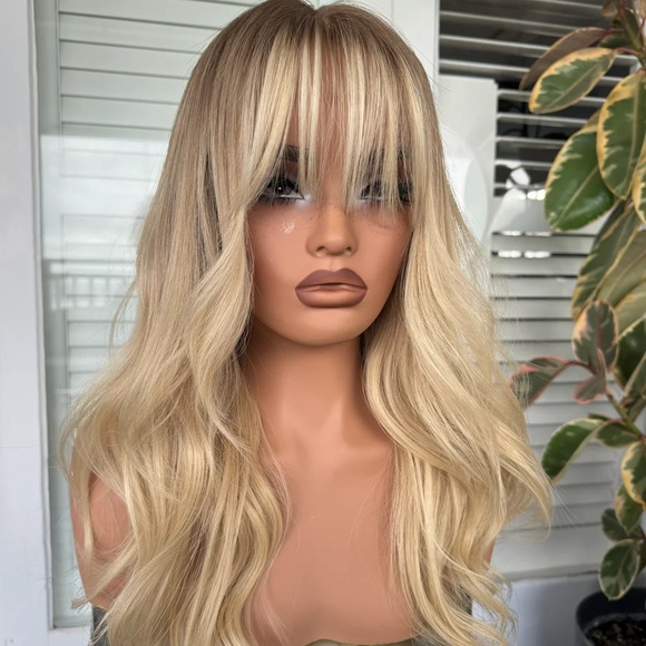 Blonde Ombre Wig with Bangs